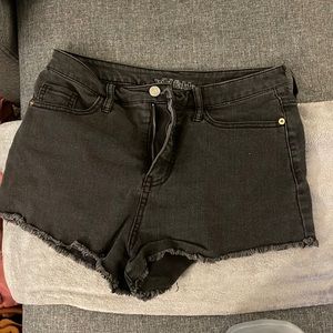 Black Jean shorts